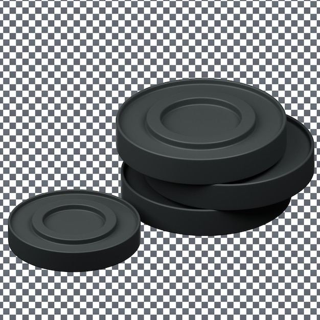 PSD psd 3d dumbbells icon on isolated and transparent background
