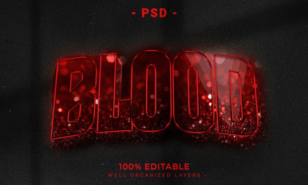 psd 3d editable text and logo effect style mockup with dark abstract background