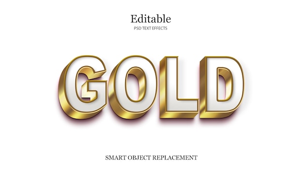 psd 3d editable text effect design with smart object