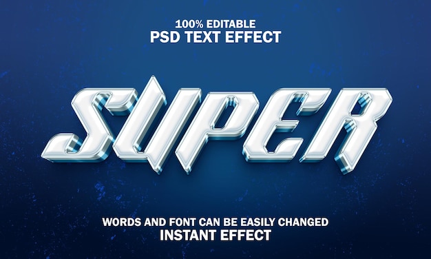 PSD 3d editable text effect