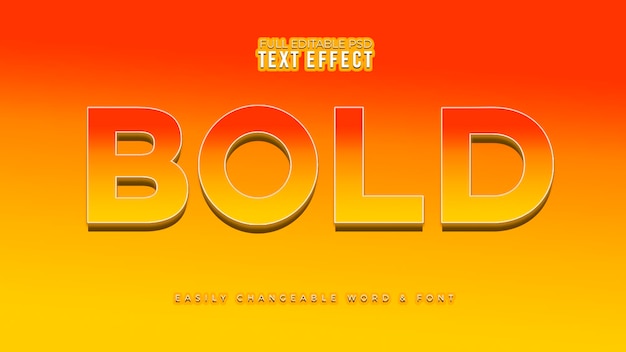 PSD 3d editable text effect