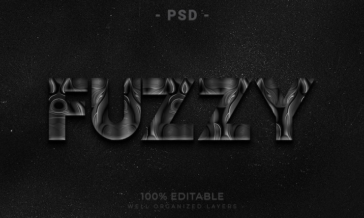 PSD psd 3d editable text and logo effect style mockup with dark abstract background
