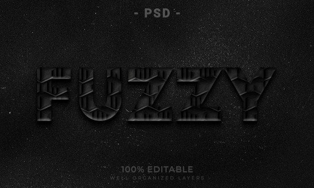 PSD psd 3d edytowalny tekst i makieta stylu efektu logo z ciemnym abstrakcyjnym tłem