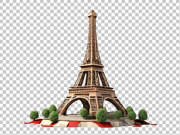 PSD psd di una torre eiffel 3d