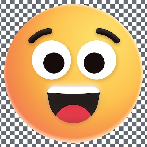 PSD 3D Emoji icon on Isolated and transparent background