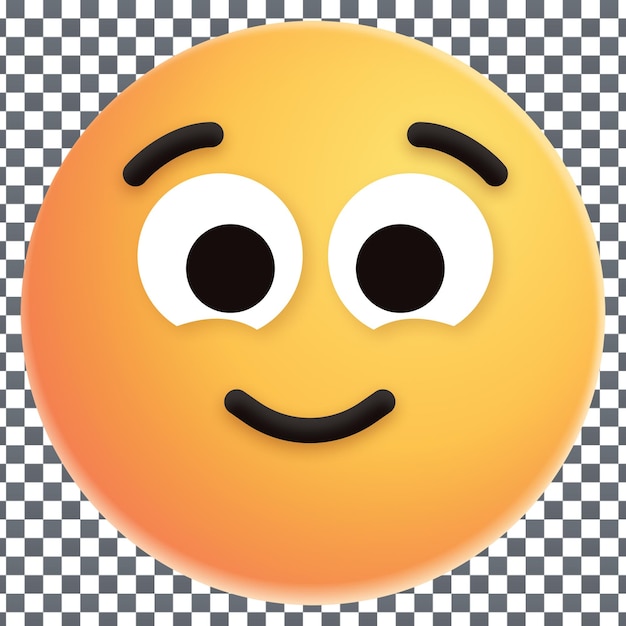 PSD 3D Emoji icon on Isolated and transparent background