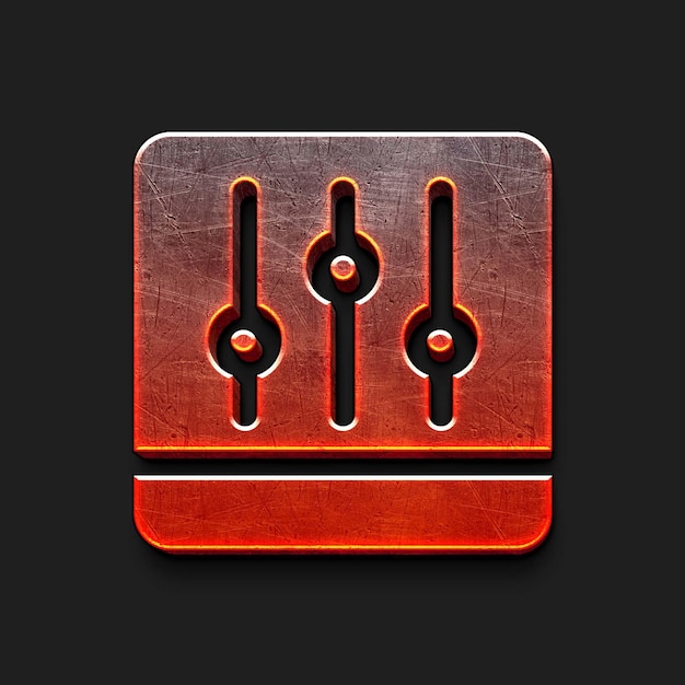 Psd 3d equalizer icon