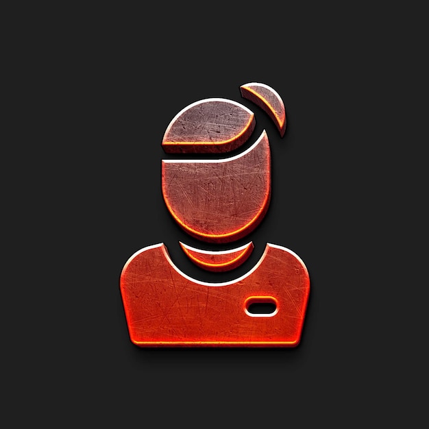 PSD psd 3d female icon