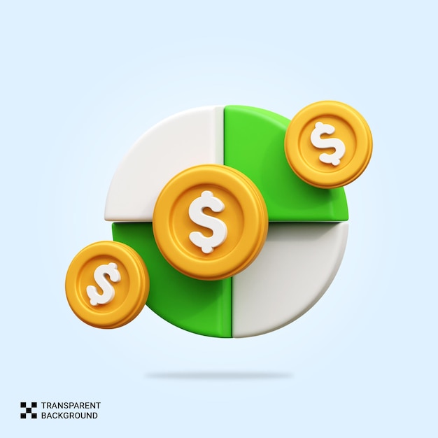 PSD psd 3d finance analysis icon