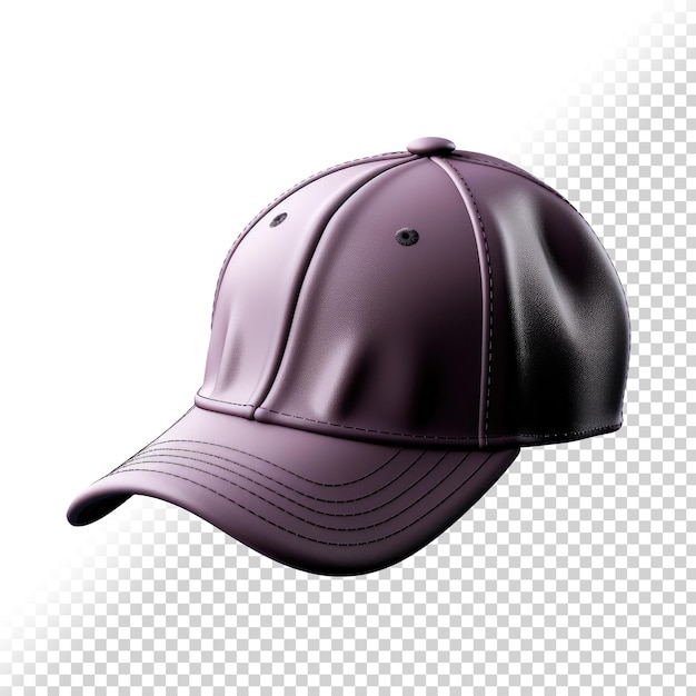 PSD 3D Fioletowa czapka na białym tle