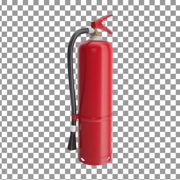 ไอคอนเครื่องดับเพลิง 3D PSD บนพื้นหลังโปร่งใสและแยกต่างหาก