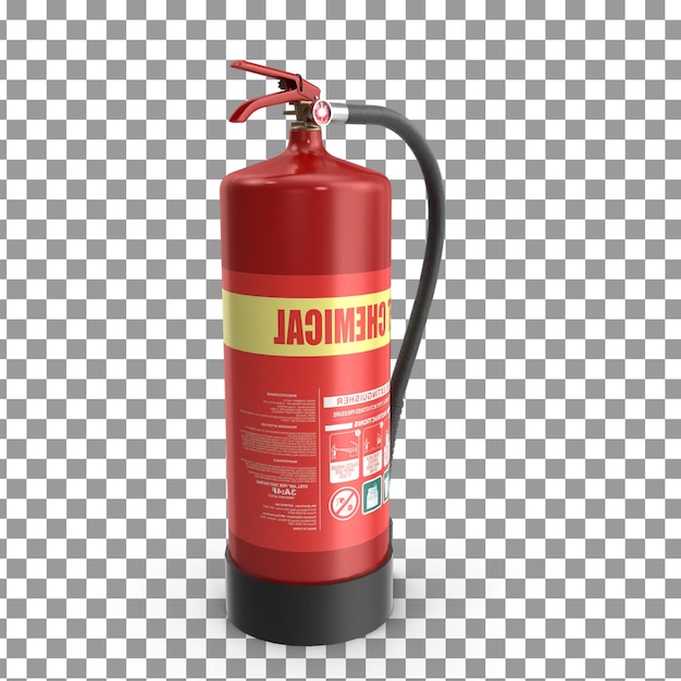 ไอคอนเครื่องดับเพลิง 3D PSD บนพื้นหลังโปร่งใสและแยกต่างหาก