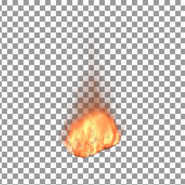 PSD psd 3d fire icon on isolated and transparent background