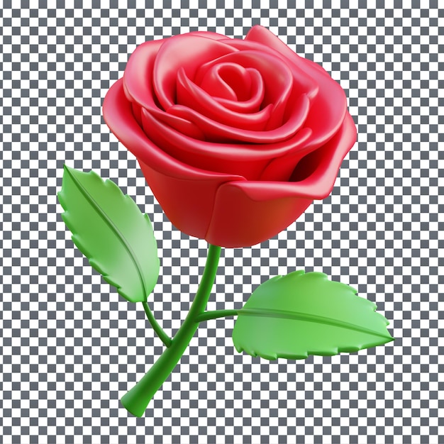 PSD 3D Flower icon on Isolated and transparent background