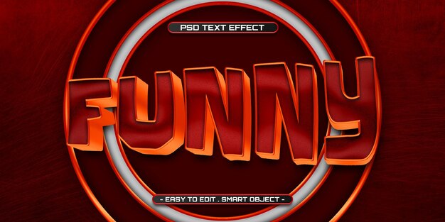 PSD psd 3d funny editable text effect