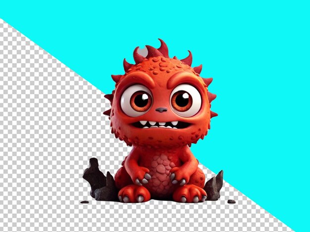 PSD psd of a 3d funny lava monster