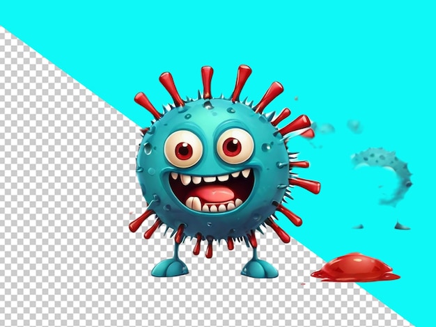 Psd di un 3d virus mostro divertente