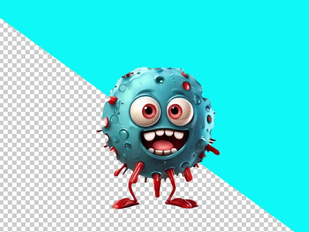 PSD psd of a 3d funny monster virus