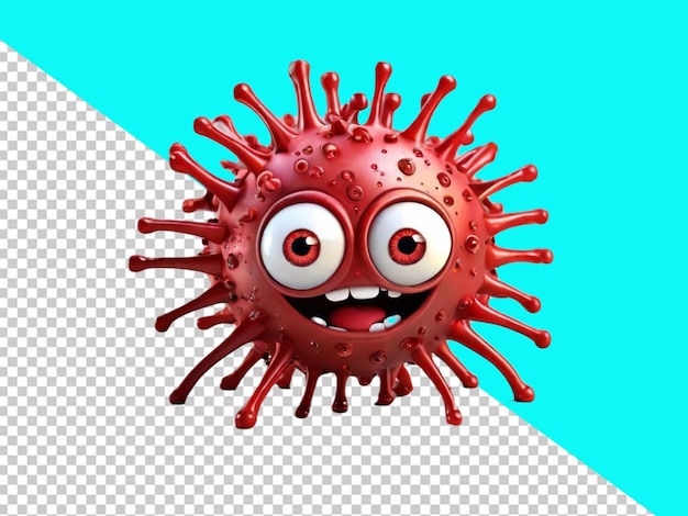 PSD psd of a 3d funny monster virus