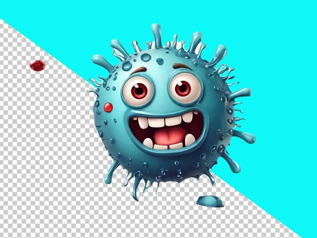 PSD psd of a 3d funny monster virus