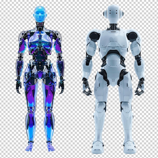 PSD psd 3d futuristico robot avatar isolato su sfondo trasparente png creato da ai