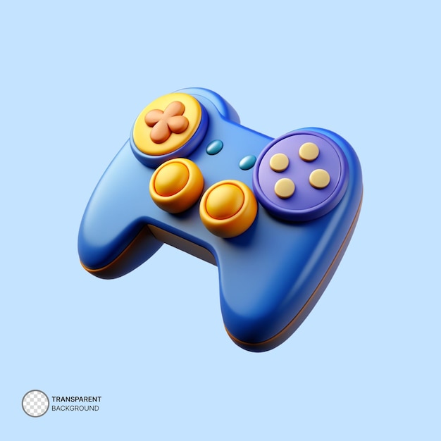 Illustrazione del rendering dell'icona del controller di gioco psd 3d