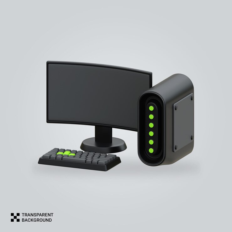 PSD psd 3d gaming pc icon