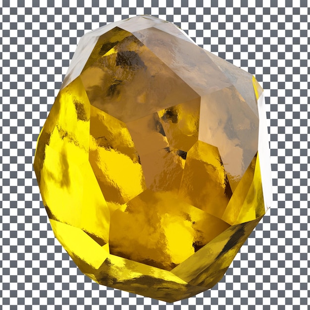Psd 3d gem stone icon on isolated and transparent background