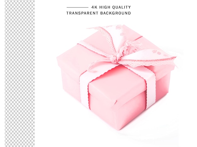 Psd 3d gift box and transparent background