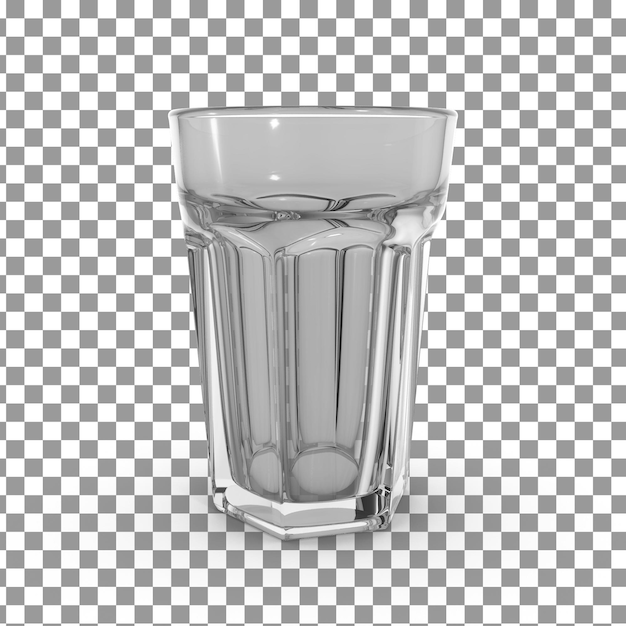 PSD psd 3d glass of water top su sfondo isolato e trasparente