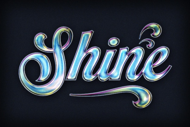 PSD psd 3d glow neon editable text effect