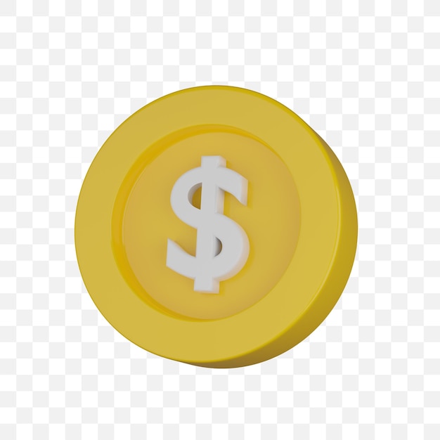 PSD 3D gold coin icon