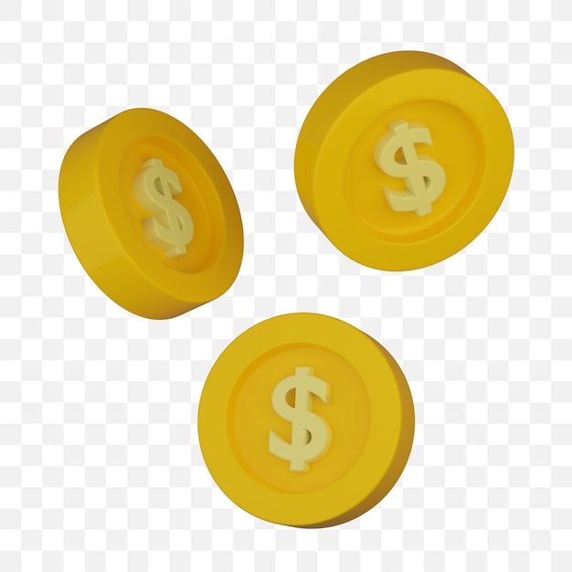 PSD psd 3d gold coin icon