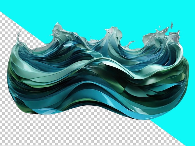 PSD psd of a 3d green and blue wave set