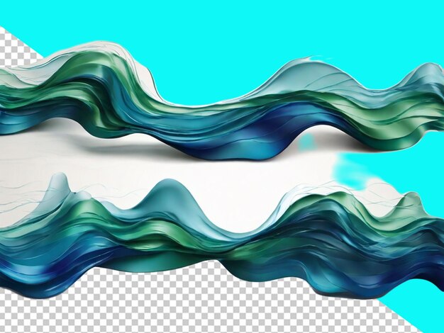 PSD psd of a 3d green and blue wave set