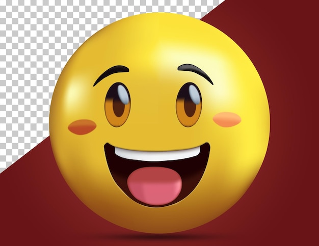 PSD 3D haha icoon voor sociale media en ontwerp
