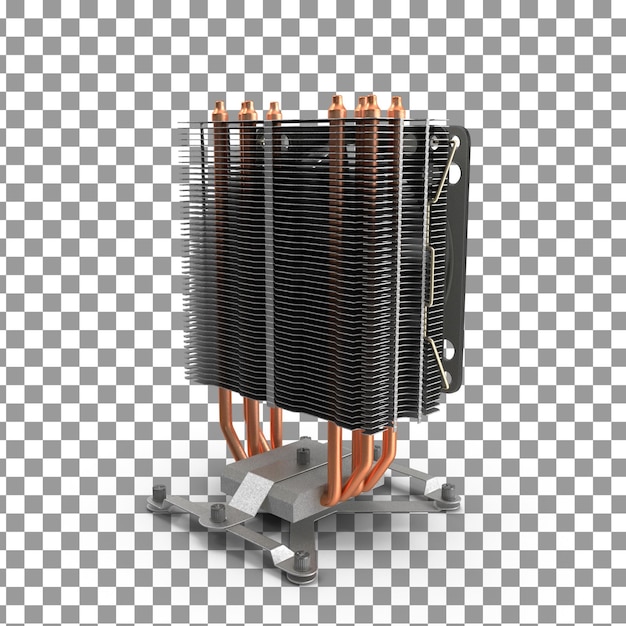 PSD psd 3d heatsink on isolated and transparent background