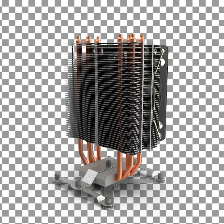 PSD psd 3d heatsink op een geïsoleerde en transparante achtergrond