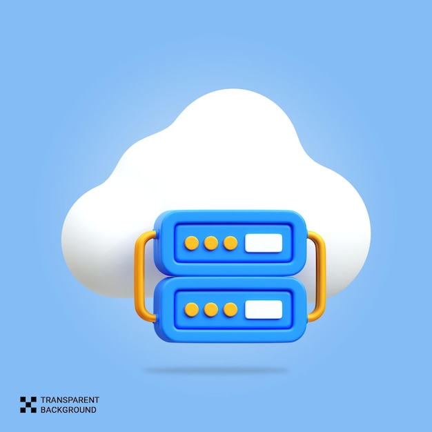 PSD psd 3d hosting server icon