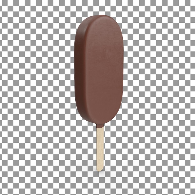 PSD psd 3d ice cream icon on isolated and transparent background