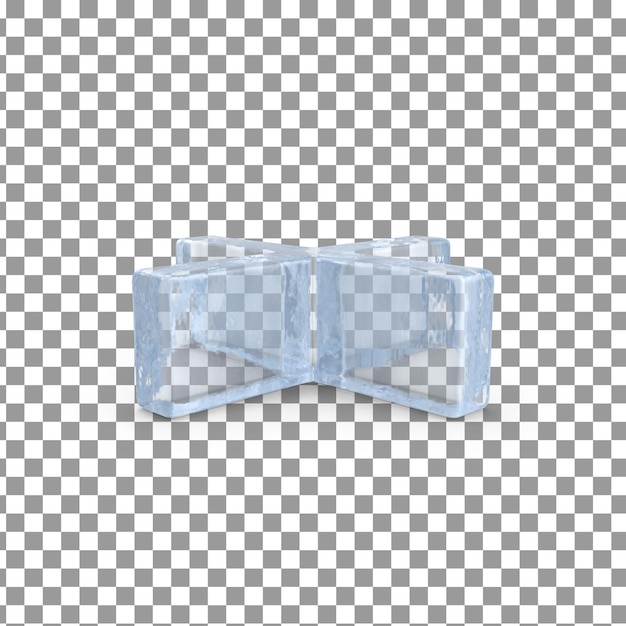 Premium PSD  Psd 3d ice cube icon on isolated and transparent