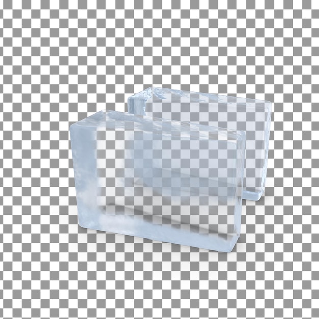 PSD psd 3d ice cube icon on isolated and transparent background