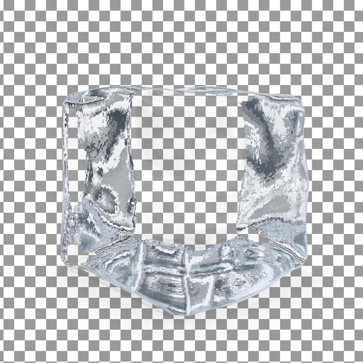 PSD psd 3d ice cube on isolated and transparent background