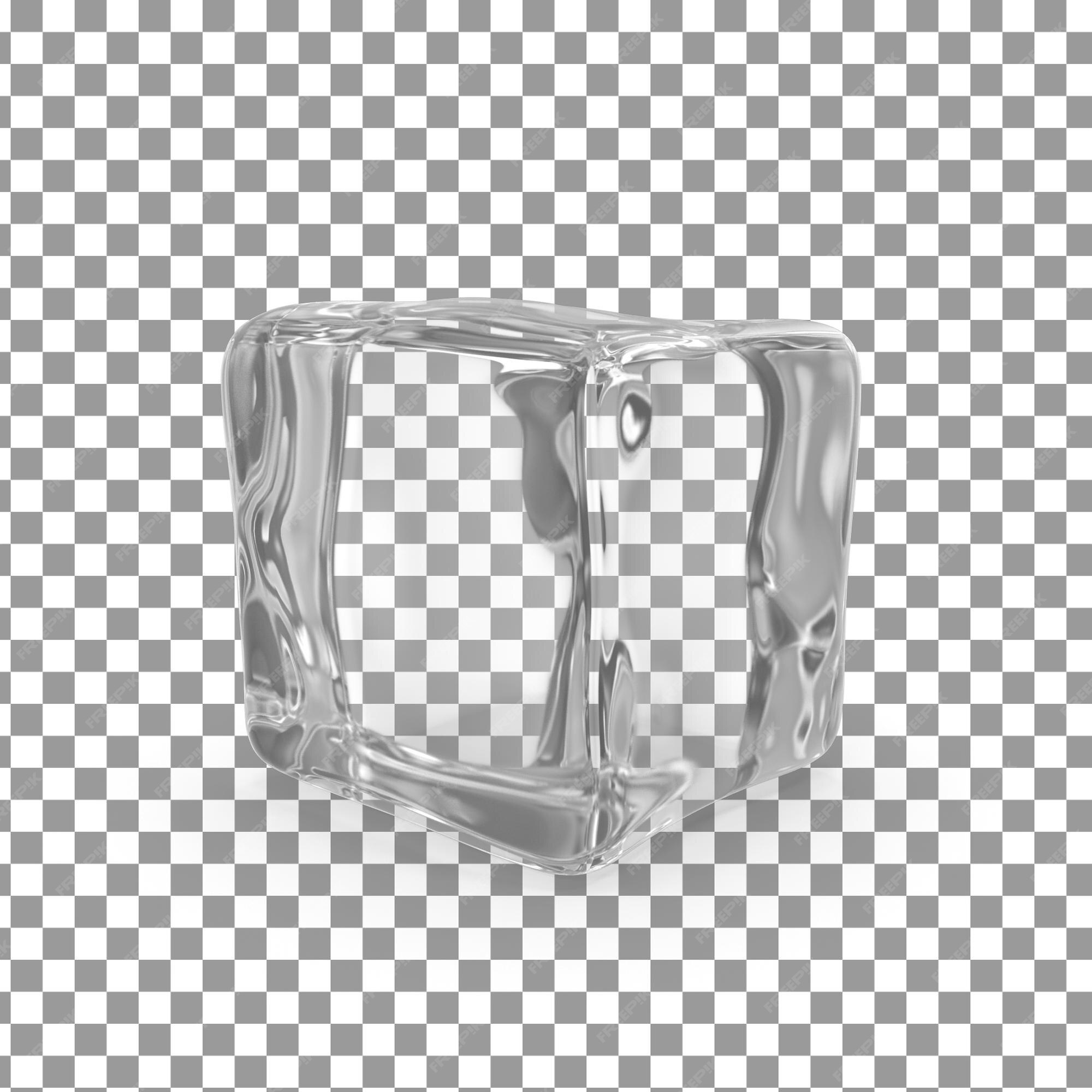 Premium PSD  Psd 3d ice cube icon on isolated and transparent