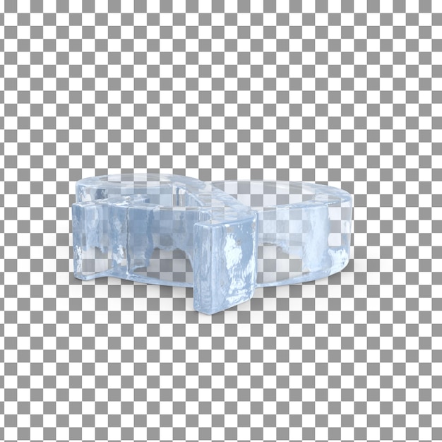 PSD psd 3d ice icon on isolated and transparent background