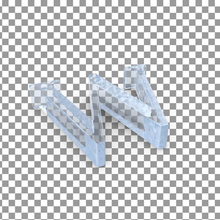 PSD 격리되고 투명한 배경의 psd 3d 얼음 아이콘