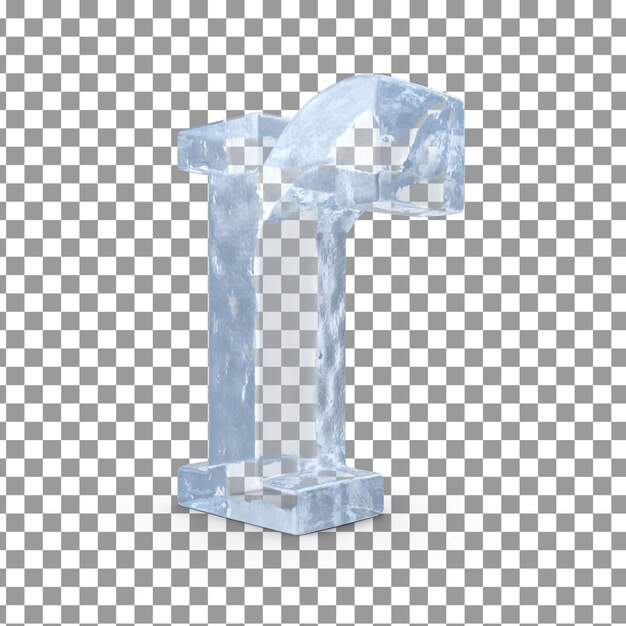 Psd 3d ice icon on isolated and transparent background