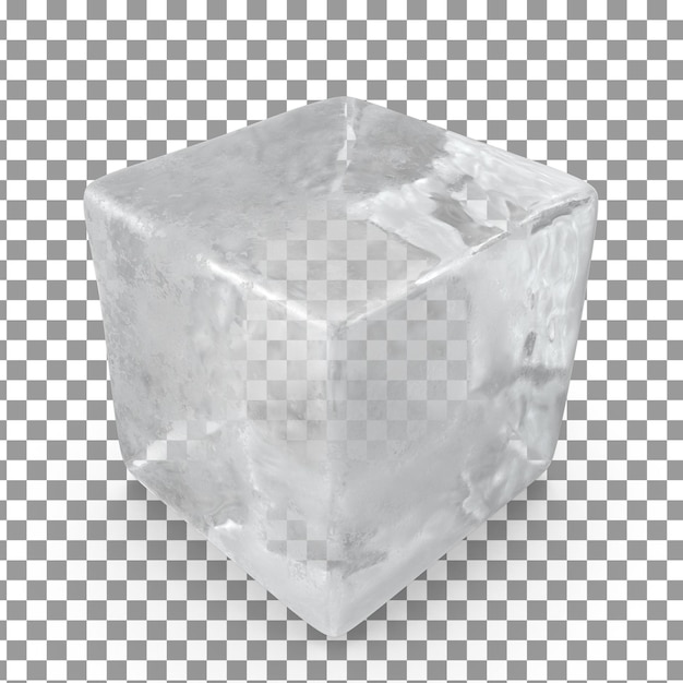 PSD 3D Ice-pictogram op geïsoleerde en transparante achtergrond
