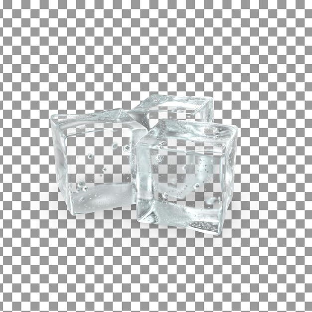 PSD psd 3d icecube su sfondo isolato e trasparente