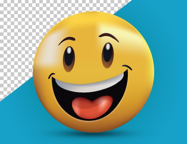 PSD psd 3d ikona radosnego emoji